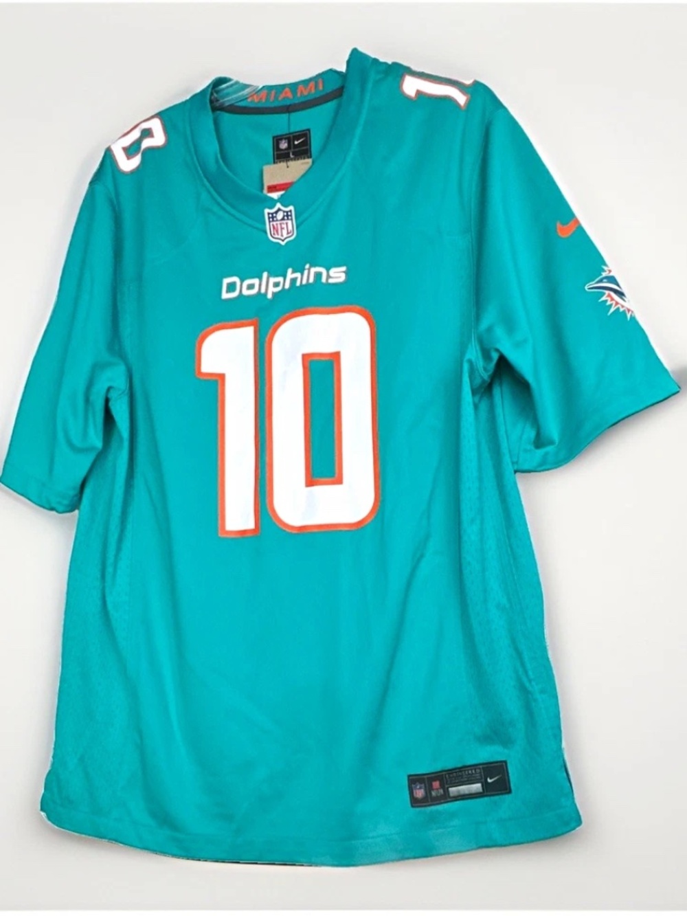 Nike Miami Dolphins Tyreek Hill #10 NFL Jersey Men’s Large Aqua Regular Season
